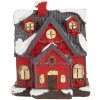 Clayre & Eef 6PR5739 Decorazione Casa LED Rosso Grigio 6x5x7 cm Poliresina