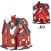 Clayre & Eef 6PR5739 Decorazione Casa LED Rosso Grigio 6x5x7 cm Poliresina