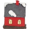 Clayre & Eef 6PR5739 Decorazione Casa LED Rosso Grigio 6x5x7 cm Poliresina