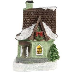 Clayre & Eef 6PR5740 Decorazione Casa con LED 5x5x8 cm Decorazione natalizia in poliresina