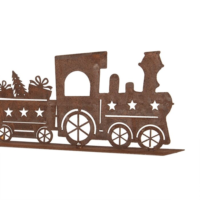 Clayre & Eef 6Y5777 Decorazione Treno in metallo Marrone 34x5x10 cm Stile country