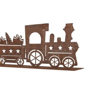 Clayre & Eef 6Y5777 Decorazione Treno in metallo Marrone 34x5x10 cm Stile country