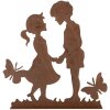 Clayre & Eef 6Y5782 Decorazione per bambini in metallo marrone 25x5x25 cm Stile country