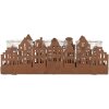 Clayre & Eef 6Y5783 Porta tealight Case Marrone 30x9x11 cm Stile country