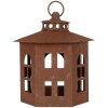 Clayre & Eef 6Y5785 Lanterna marrone Ø 19x22 cm Metallo Decorazione da giardino in stile antico