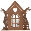 Clayre & Eef 6Y5786 Portacandele con coniglio marrone 26x9x26 cm