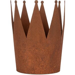 Clayre & Eef 6Y5789 Set di 3 corone di decorazione in metallo effetto ruggine stile country