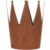 Clayre & Eef 6Y5789 Set di 3 corone di decorazione in metallo effetto ruggine stile country