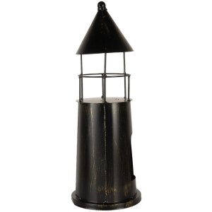 Clayre & Eef 6Y5790 Decorazione Faro Nero Ø 16x45 cm Metallo Stile Rustico