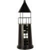 Clayre & Eef 6Y5790 Decorazione Faro Nero Ø 16x45 cm Metallo Stile Rustico
