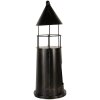 Clayre & Eef 6Y5790 Decorazione Faro Nero Ø 16x45 cm Metallo Stile Rustico