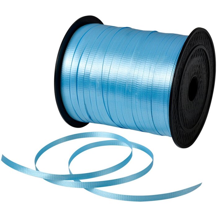 Clayre & Eef Nastro decorativo blu 0.5cm x 228m lucido