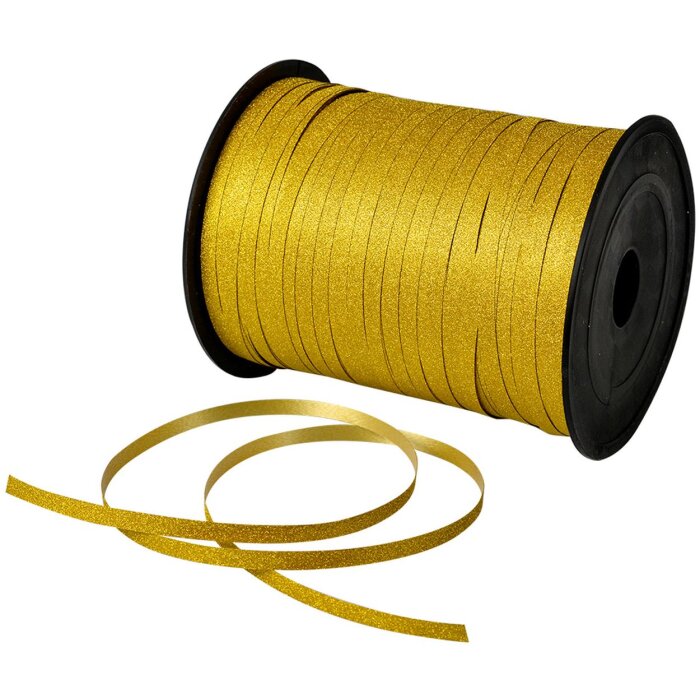 Clayre & Eef Nastro decorativo dorato 0,5 cm x 228 m lucido