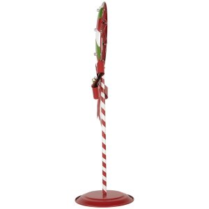 Clayre & Eef 6Y5635 Decorazione Lollipop LED 36x29x100 cm Metallo Rosso Verde