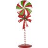 Clayre & Eef 6Y5635 Decorazione Lollipop LED 36x29x100 cm Metallo Rosso Verde