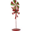 Clayre & Eef 6Y5635 Decorazione Lollipop LED 36x29x100 cm Metallo Rosso Verde