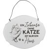 Clayre & Eef 6Y5688 Cartello di testo Una casa senza gatto è solo una casa 18x15cm