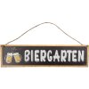 Clayre & Eef 6Y5693 Cartello di testo Giardino della birra Marrone Bianco 40x1x10 cm Ferro Vintage