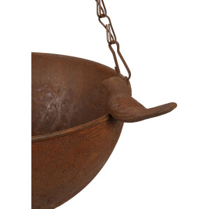 Clayre & Eef 6Y5793 Ciotola pensile per uccelli marrone antico 30x21x14/50 cm