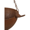 Clayre & Eef 6Y5793 Ciotola pensile per uccelli marrone antico 30x21x14/50 cm
