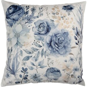 Clayre & Eef KT021.400 Copricuscino Bianco Blu 45x45...
