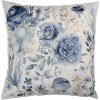 Clayre & Eef KT021.400 Copricuscino Bianco Blu 45x45 cm Design Floreale