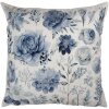 Clayre & Eef KT021.401 Copricuscino 45x45 cm Bianco Blu Fiori Vintage