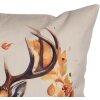 Copri cuscino Clayre & Eef motivo cervo beige arancio 45x45 cm poliestere