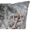 Copri cuscino Clayre & Eef 45x45 cm motivo cervo grigio marrone stile country