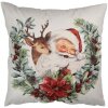 Clayre & Eef KT021.420 Copricuscino 45x45cm Motivo natalizio stile country bianco