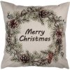 Clayre & Eef KT021.424 Copricuscino Corona di Natale beige 45x45 cm