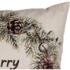 Clayre & Eef KT021.424 Copricuscino Corona di Natale beige 45x45 cm