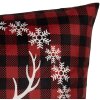 Copri cuscino Clayre & Eef 45x45 cm rosso bianco motivo cervo stile country