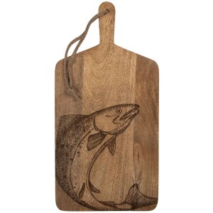 Clayre & Eef 6H2391 Tagliere decorativo in legno marrone naturale 25x2x50 cm