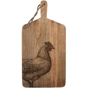 Clayre & Eef 6H2392 Tagliere Decorazione Marrone Naturale 25x50x2 cm Stile Country