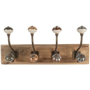 Clayre & Eef 6H2393 Appendiabiti da parete Legno...