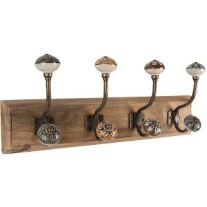 Clayre & Eef 6H2393 Appendiabiti da parete Legno...