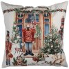 Clayre & Eef KT021.403 Copricuscino 45x45 cm Bianco Rosso Verde Country Christmas