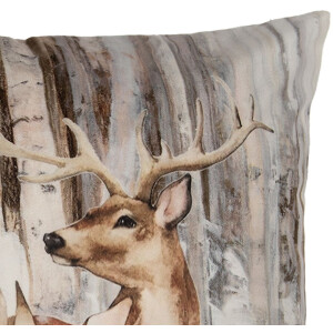 Clayre & Eef KT021.404 copricuscino 45x45cm cervo foresta animali stile country