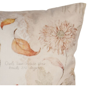 Clayre & Eef KT021.405 Copricuscino 45x45 cm Gufo Beige Marrone Stile country