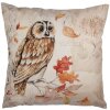 Clayre & Eef KT021.405 Copricuscino 45x45 cm Gufo Beige Marrone Stile country