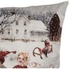 Clayre & Eef KT021.410 Copricuscino grigio rosso 45x45 cm design casa di campagna invernale