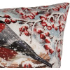 Clayre & Eef copricuscino uccelli invernali blu-rosso 45x45 cm stile country