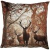 Copri cuscino Clayre & Eef motivo cervo marrone arancione 45x45 cm stile country