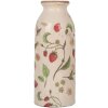 Clayre & Eef 6CE2021 Vaso Beige Rosso Ø8x20cm Ceramica Stile Country