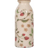 Clayre & Eef 6CE2021 Vaso Beige Rosso Ø8x20cm Ceramica Stile Country
