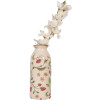 Clayre & Eef 6CE2021 Vaso Beige Rosso Ø8x20cm Ceramica Stile Country