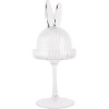Clayre & Eef 6GL4929 Campana di vetro a forma di coniglietto Ø 12x29 cm Decorazione trasparente