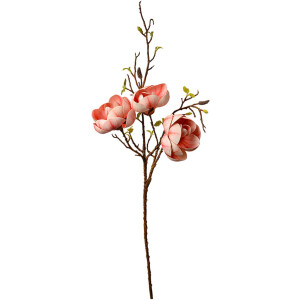 Clayre & Eef Ramo decorativo con fiori rosa marrone 106 cm Plastica