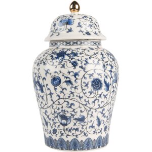 Clayre & Eef 6CE2136 Vaso decorativo con coperchio...